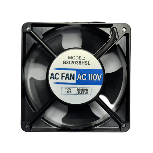 Ventilador 110 Vac 0.17 Amperios tamaño 12 x 12 x 3.8 cm