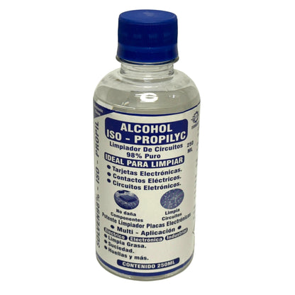 Alcohol Isopropilico Para Fibra Optica Electronica 250 ml