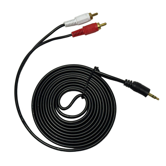 Cable de Audio de 3.5 mm a 2 RCA de 3 metros de longitud