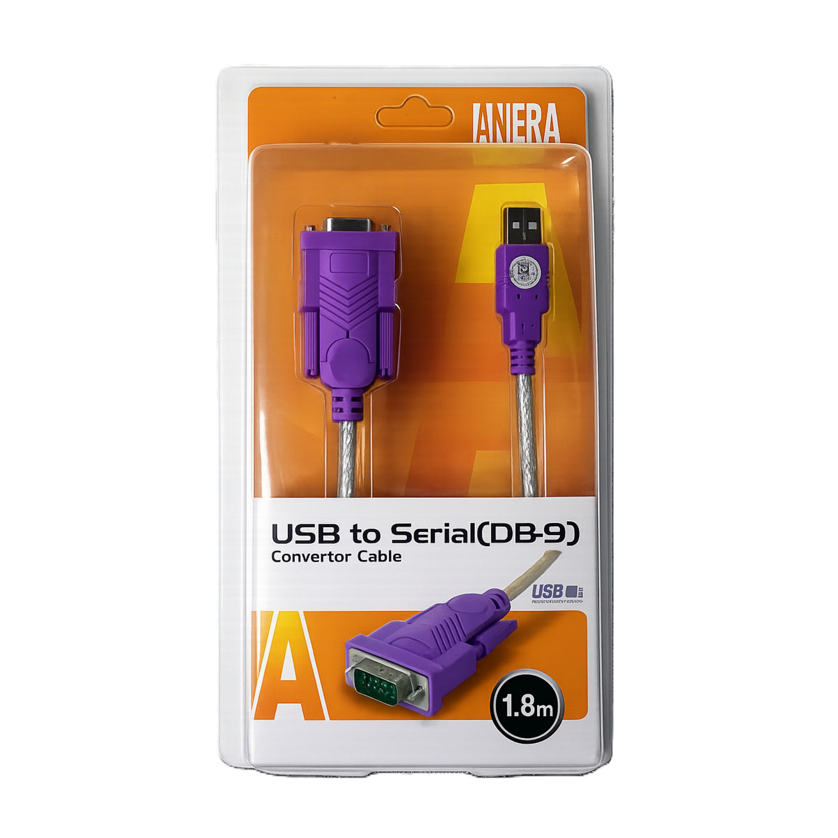 Cable Convertidor de USB Macho a Serial DB-9 RS-232 hembra