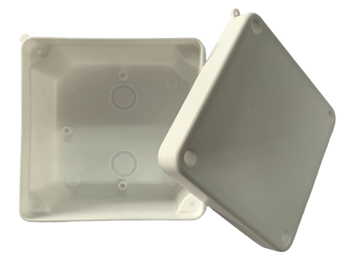 Caja Plastica de Paso color Blanca con tapa 11 x 11 x 7 cm