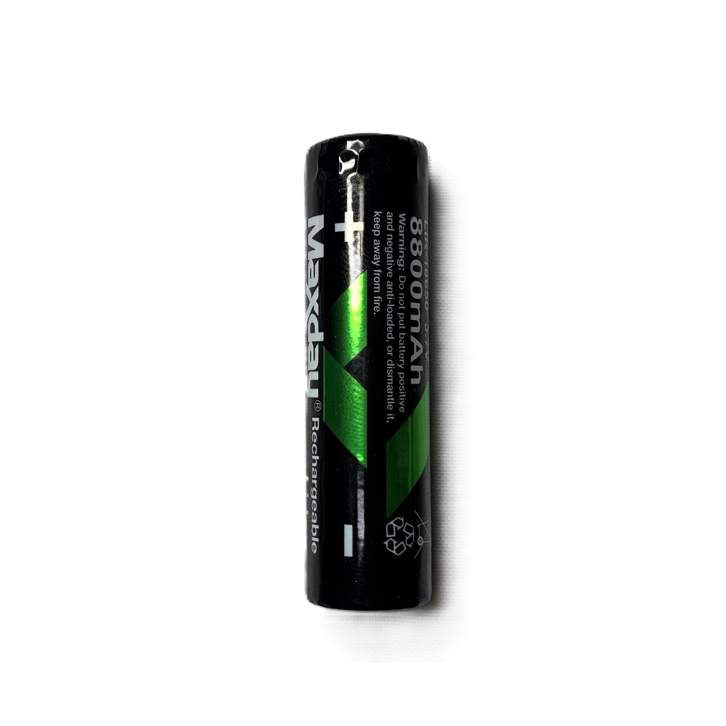 Pila 18650 Recargable Li-ion 3.7 V 8800 mAh marca Maxday