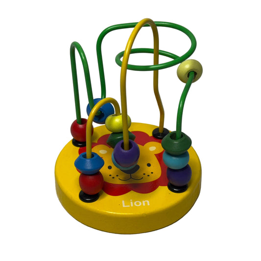 Laberinto de Alambre con Bolitas Juguete Didactico Sensorial color Amarillo