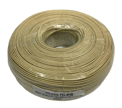 Bobina de cable telefonico plano de 4 hilos 300 metros para interiores
