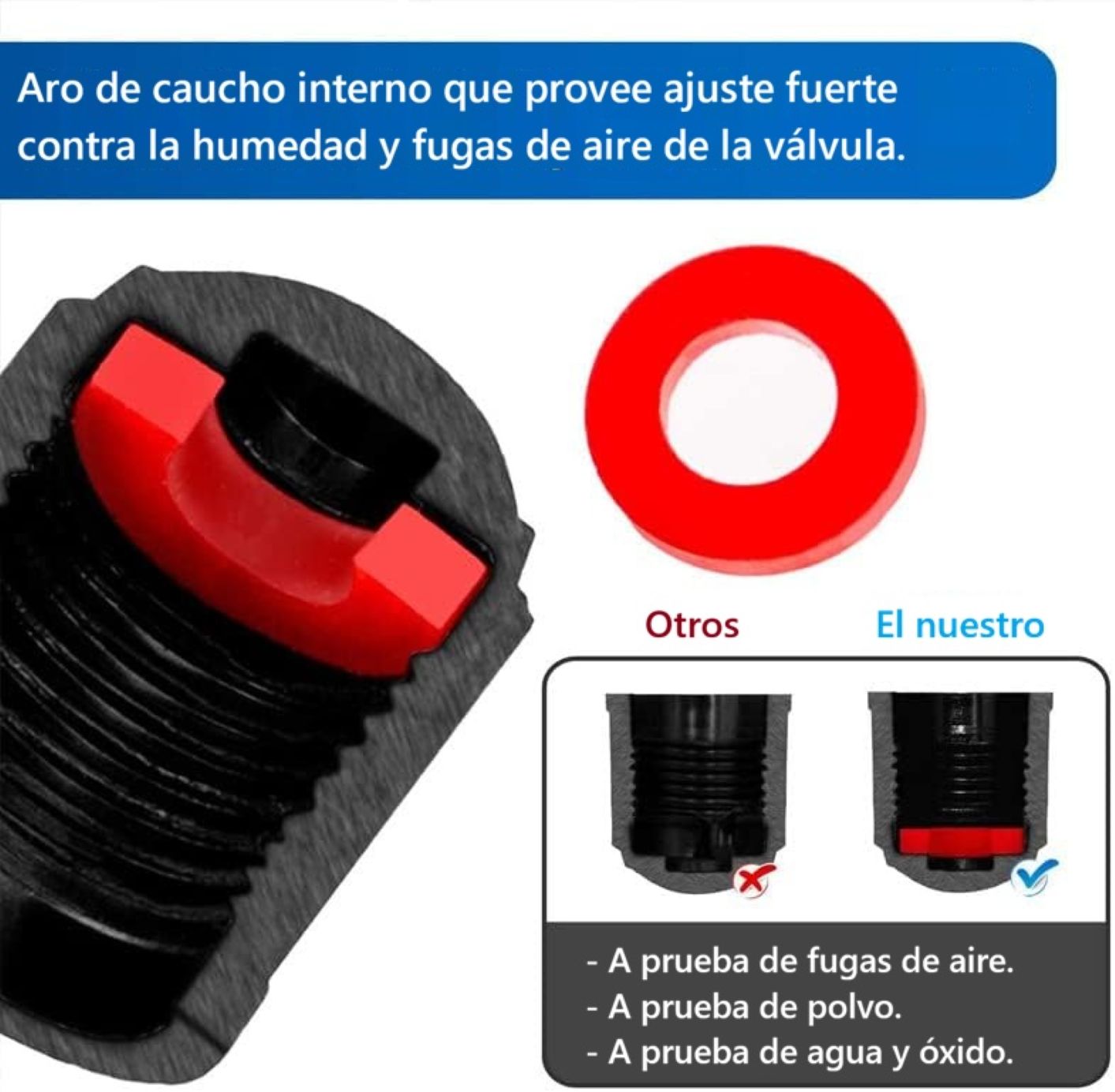 Tapa Tapon De Valvula De Llantas Neumaticos 4 Unidades
