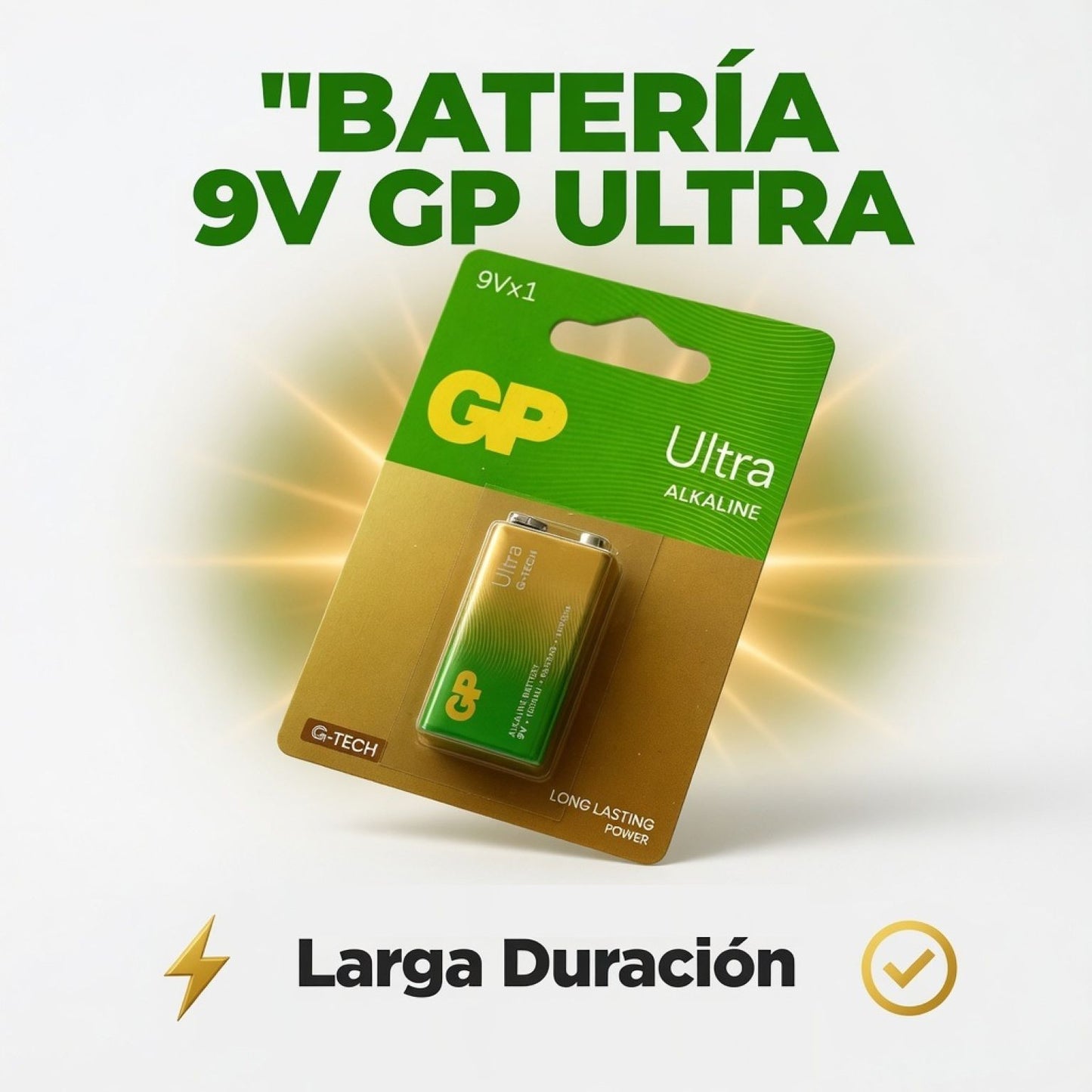 Bateria Alcalina de 9 V marca GP