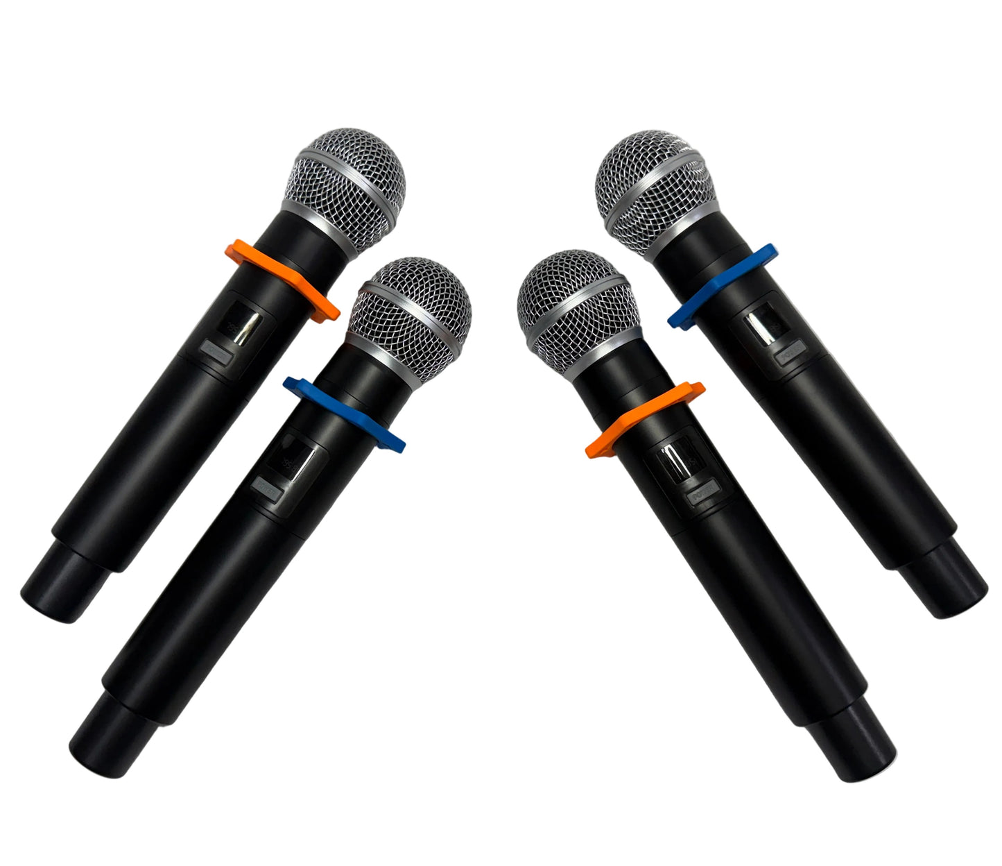 Microfono Inalambrico Cuadruple Recargable Semi Profesional con baterias de Litio