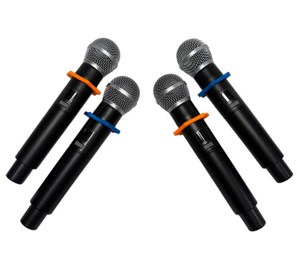 Microfono Inalambrico Cuadruple Recargable Semi Profesional con baterias de Litio
