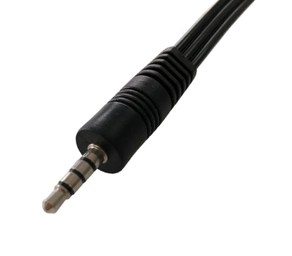 Cable Tripolar audio video de conector 3.5 mm a 3 RCA hembra