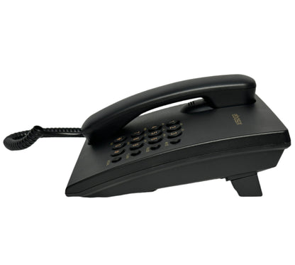 Telefono alambrico de escritorio o pared marca Ebasix color negro