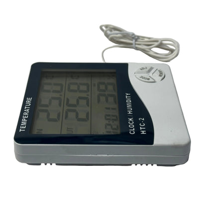 Higrometro Termometro ambiental digital medidor de temperatura humedad y reloj