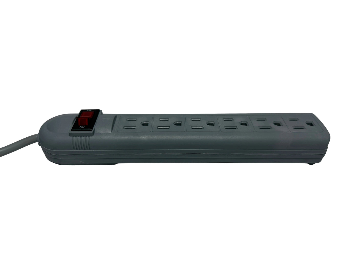 Regleta Electrica de 6 tomas con cable de 3 metros de longitud color gris