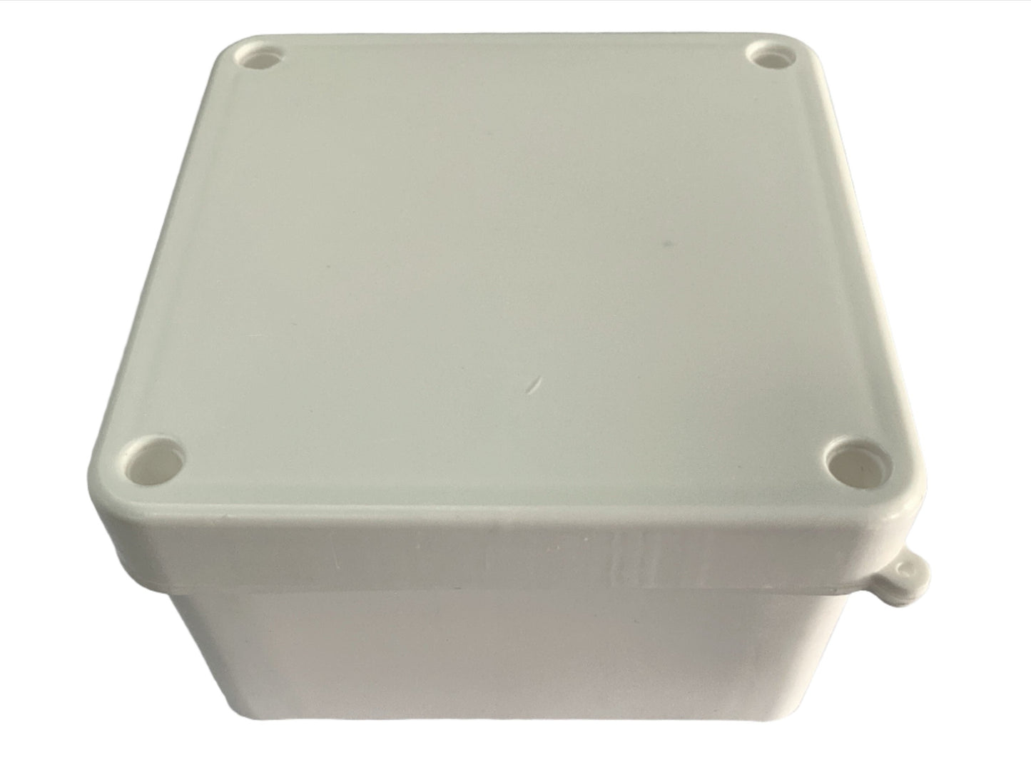 Caja Plastica de Paso color Blanca con tapa 11 x 11 x 7 cm