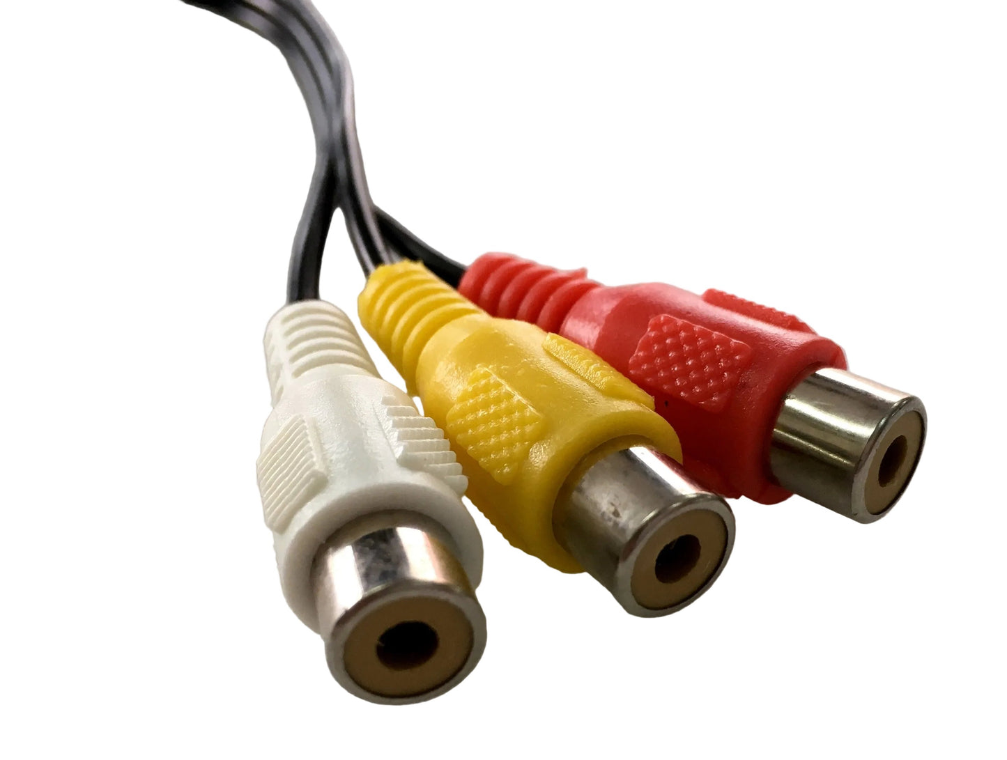 Cable Tripolar audio video de conector 3.5 mm a 3 RCA hembra