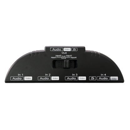 Selector Switch RCA de Audio y Video 4 entradas a 1 salida