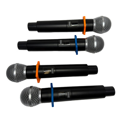 Microfono Inalambrico Cuadruple Recargable Semi Profesional con baterias de Litio