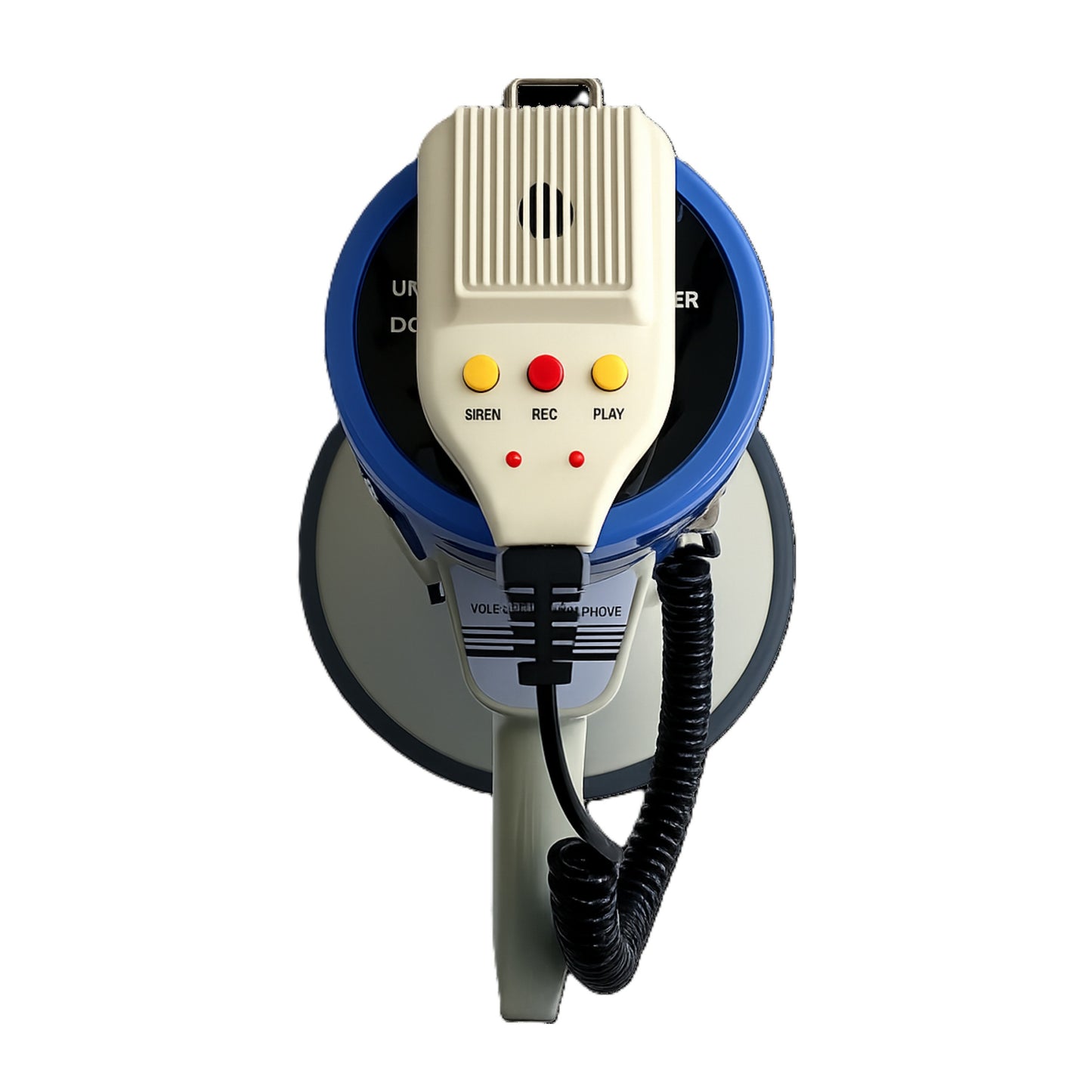 Megafono Grande de 30 Watts con bateria recargable USB y Sirena