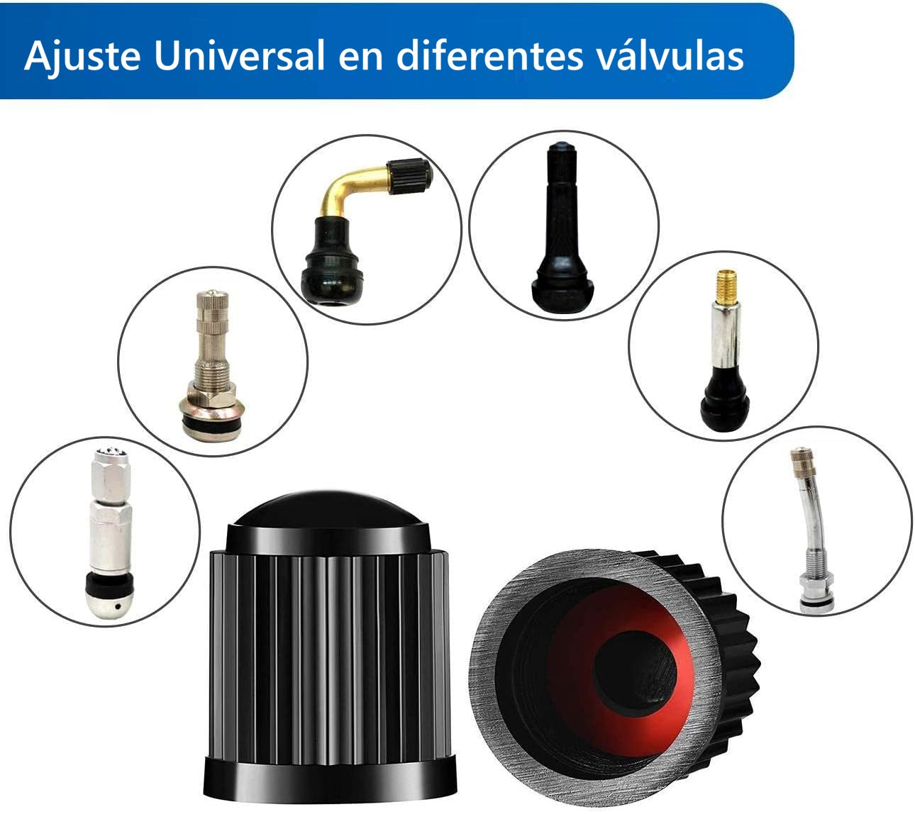 Tapa Tapon De Valvula De Llantas Neumaticos 4 Unidades