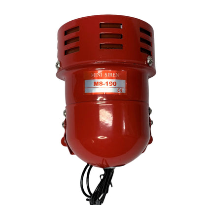 Sirena para Alarma funcionamiento a 110 Vac Color Roja