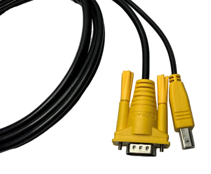Cable KVM para switch KVM conectores USB + VGA 1.5 metros de longitud