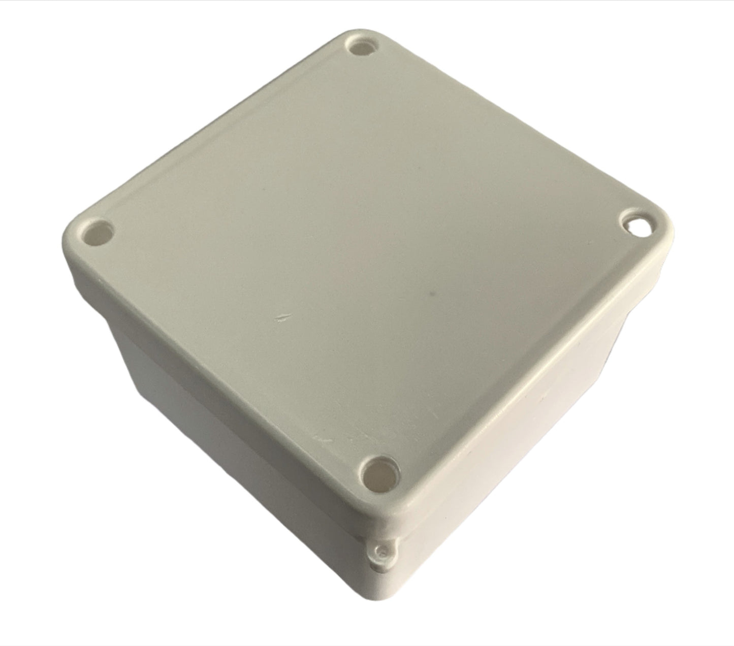 Caja Plastica de Paso color Blanca con tapa 11 x 11 x 7 cm