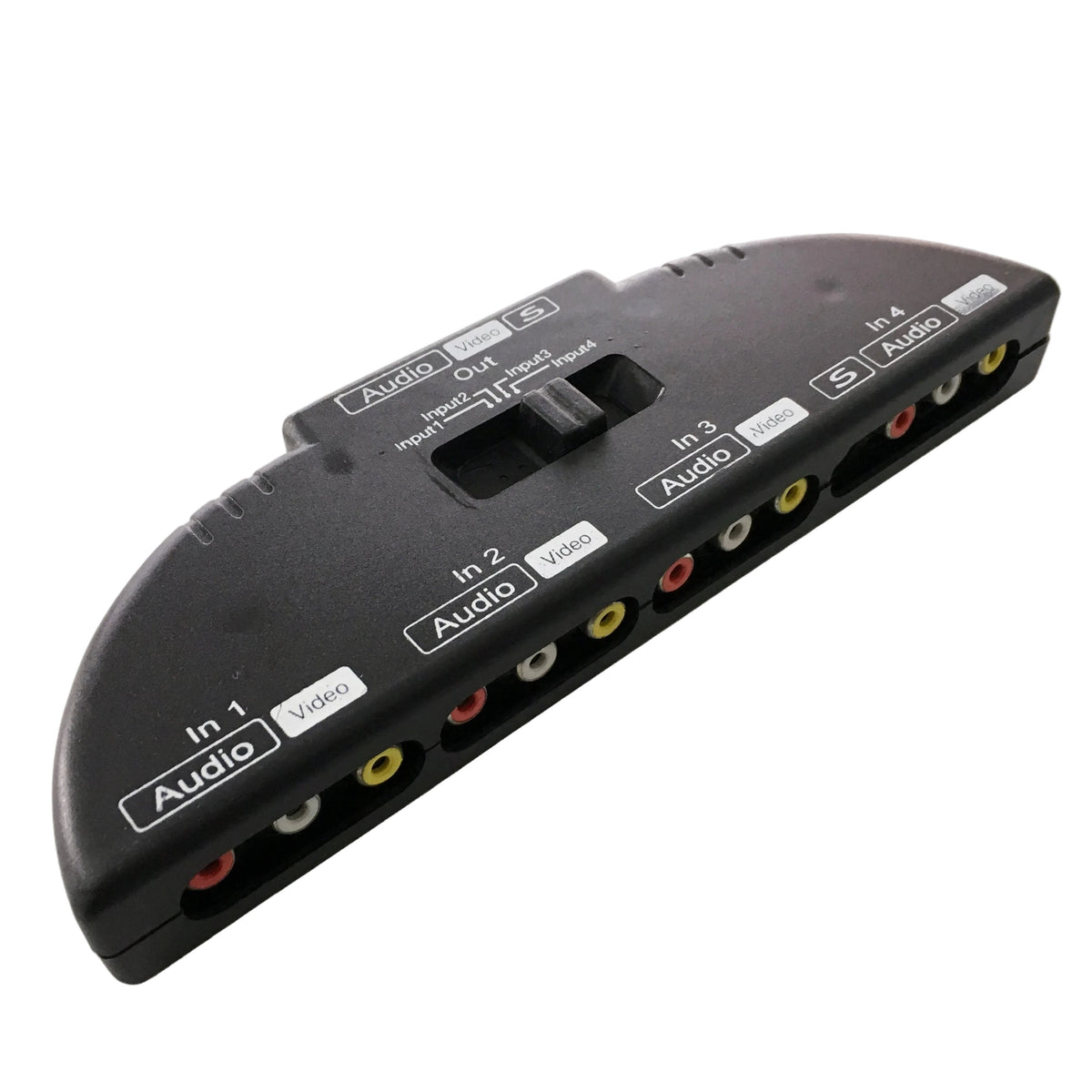 Selector Switch RCA de Audio y Video 4 entradas a 1 salida