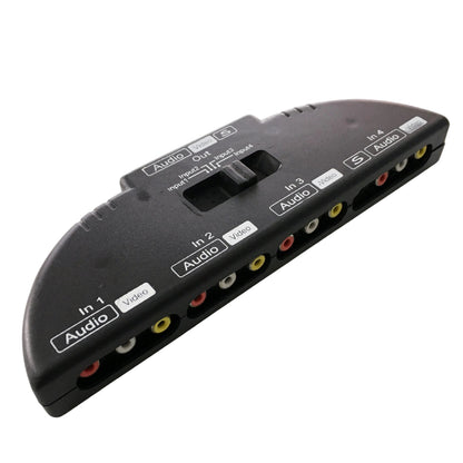 Selector Switch RCA de Audio y Video 4 entradas a 1 salida