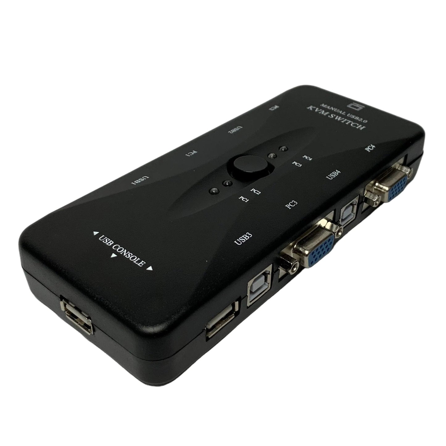 Switch KVM USB y VGA Teclado Mouse Video de 4 puertos