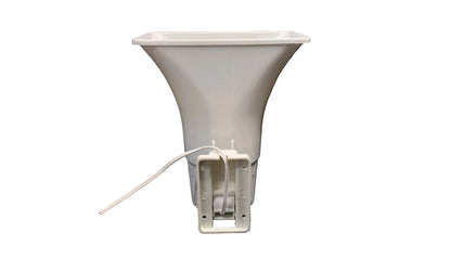 Corneta Blanca Rectangular de Perifoneo con driver 40 W