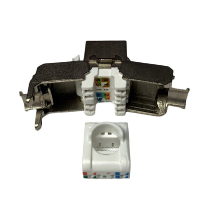 Jack Rj-45 Conector Hembra De Redes Metalico Blindado Categoria 6A