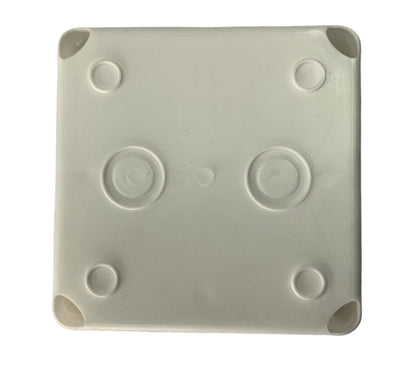Caja Plastica de Paso color Blanca con tapa 11 x 11 x 7 cm