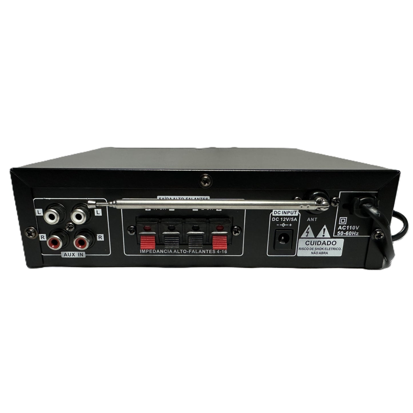 Combo Amplificador de Perifoneo 30 W Radio FM Bluetooth y USB + Corneta de Perifoneo Rectangular