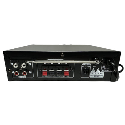 Combo Amplificador de Perifoneo 30 W Radio FM Bluetooth y USB + Corneta de Perifoneo Rectangular