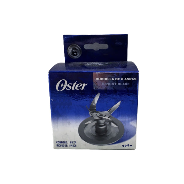 Cuchilla de 6 aspas y empaque marca Oster para vaso de licuadora 4980