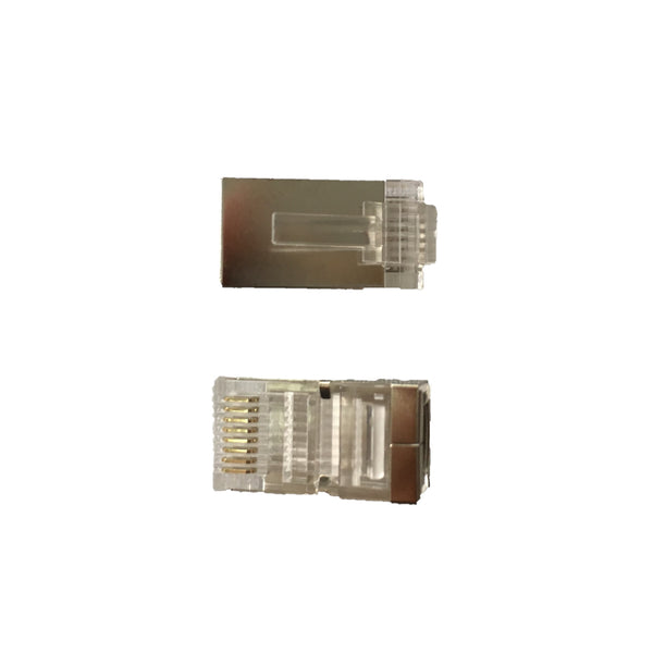 Conector plug RJ-45 categoria 5e metalico paquete de 100 unidades