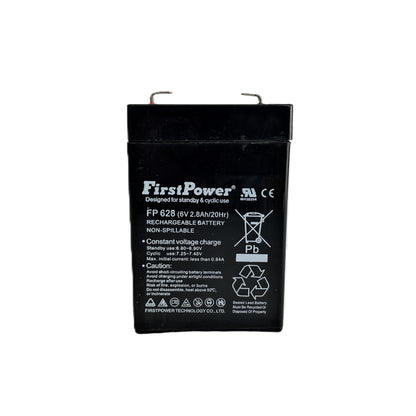 Bateria Seca Recargable 6 V 2.8 Ah sellada marca First Power