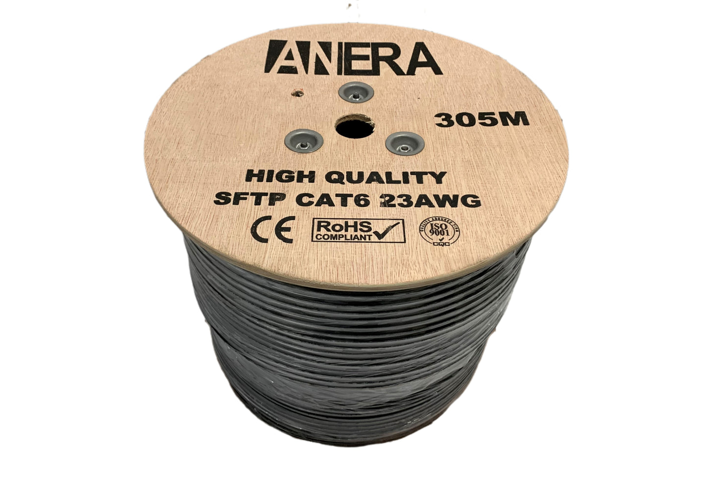 Bobina de Cable SFTP categoria 6 UTP para exteriores 305 metros marca Anera