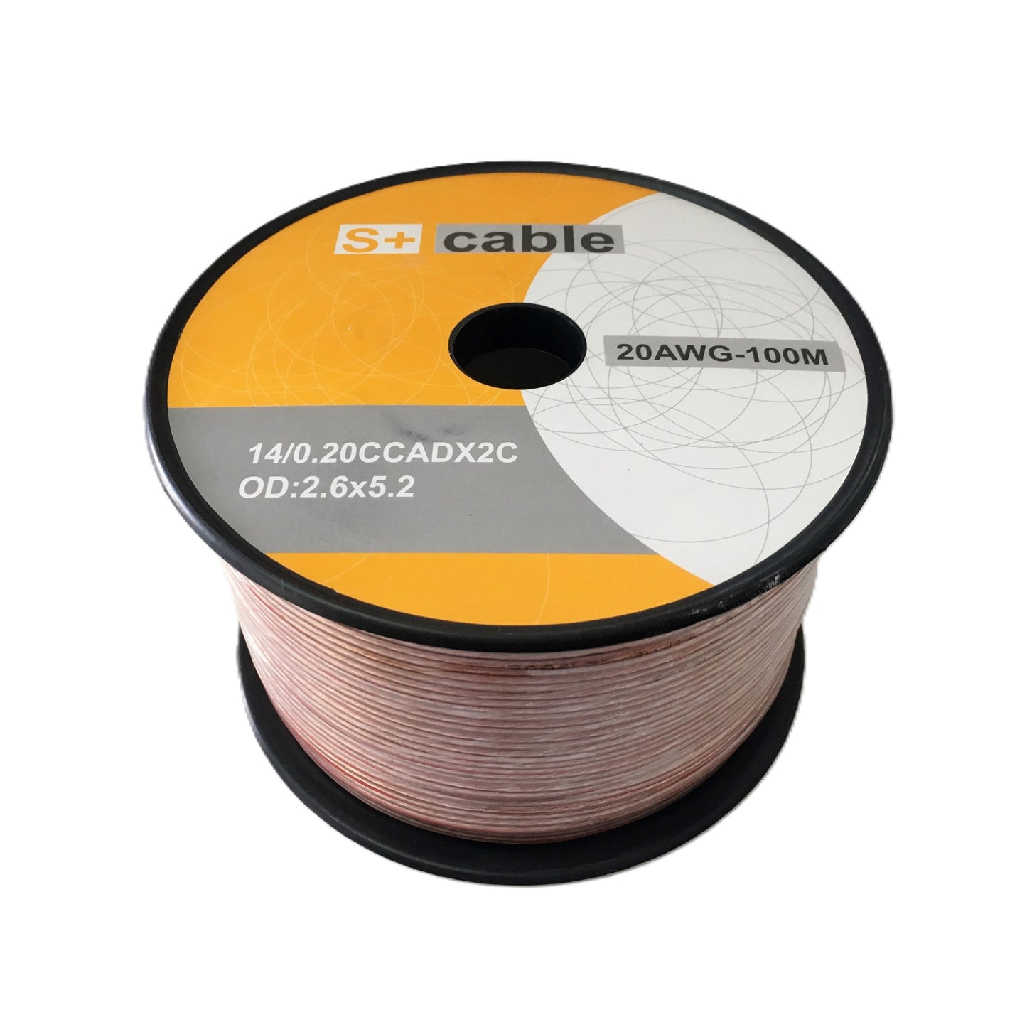 Bobina de cable para Parlante # 20 transparente 100 metros