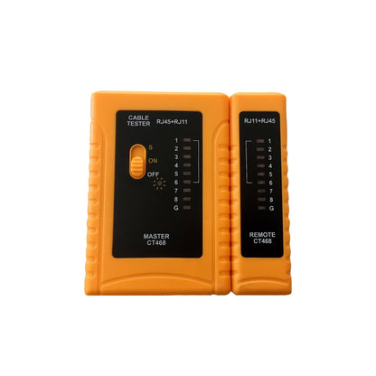 Lan Tester probador de cables de Red UTP y telefonico color naranja
