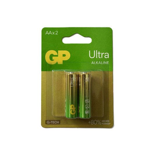 Pilas alcalinas tamaño AA paquete de 2 unidades marca GP