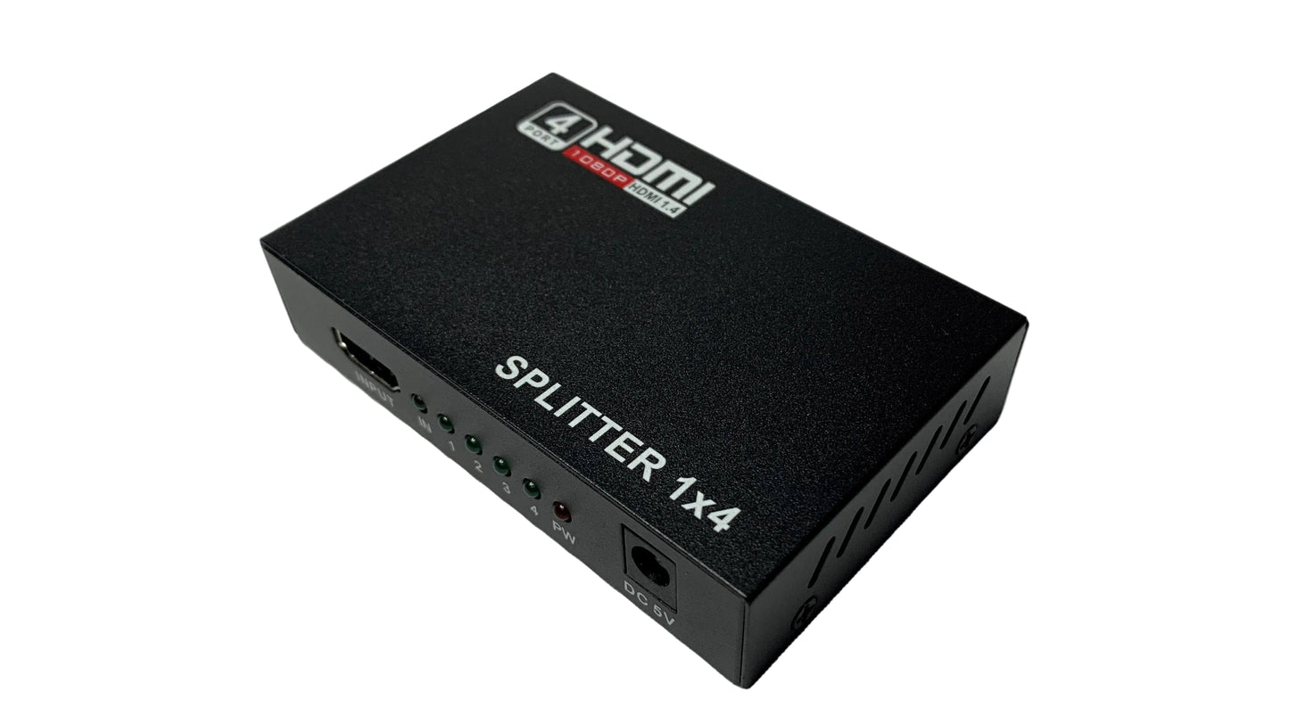 Splitter Multiplicador HDMI de 1 entrada a 4 salidas