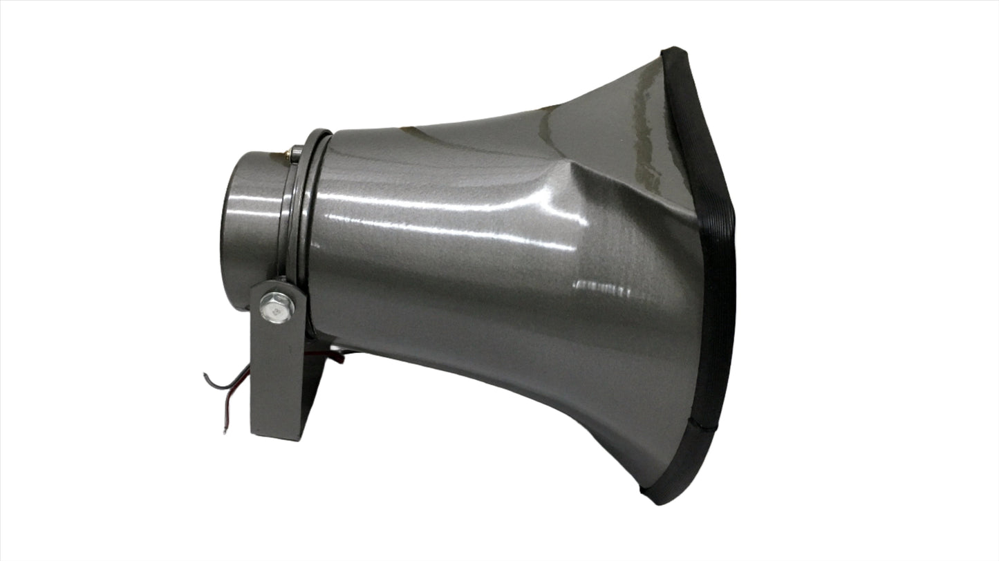 Combo Amplificador de Perifoneo 30 W Radio FM Bluetooth y USB + Corneta de Perifoneo Rectangular