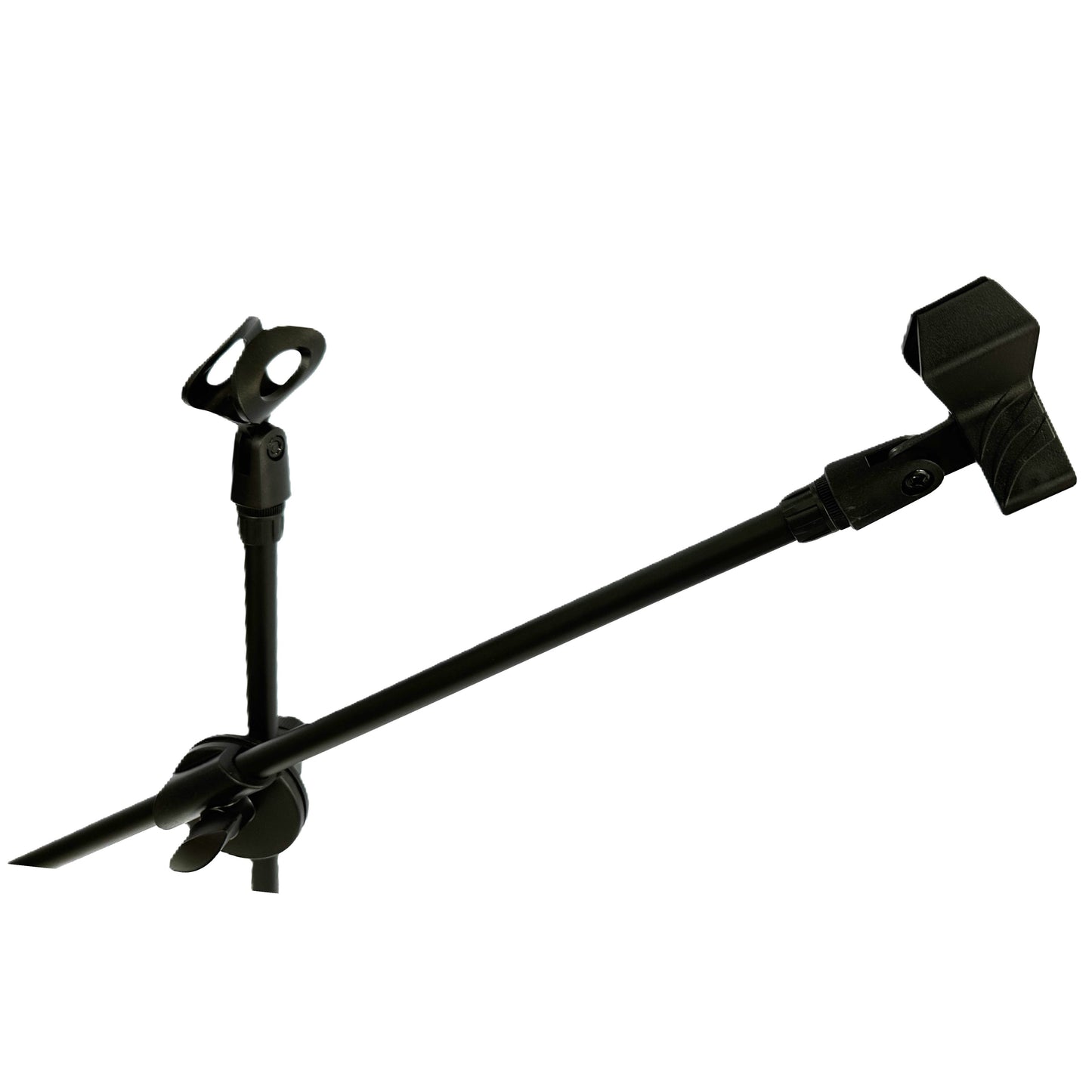 Pedestal Doble de Piso para Microfono color Negro