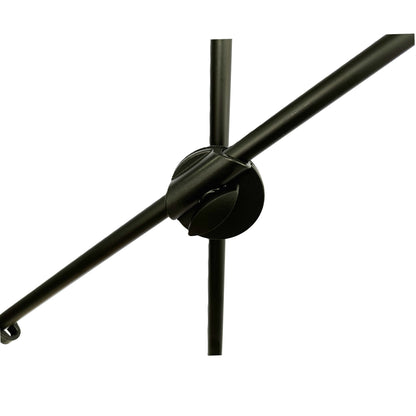 Pedestal Doble de Piso para Microfono color Negro