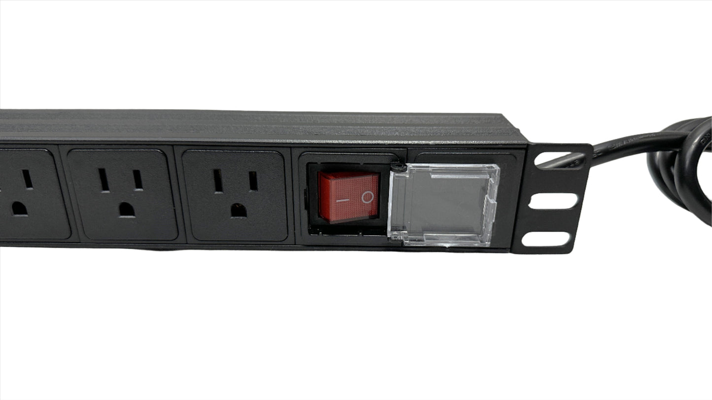 PDU Regleta Electrica Multitoma Horizontal 8 Tomas para Rack