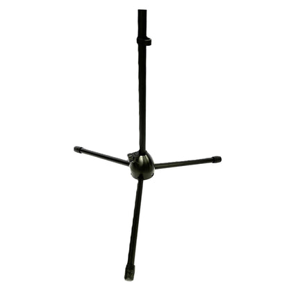 Pedestal Doble de Piso para Microfono color Negro