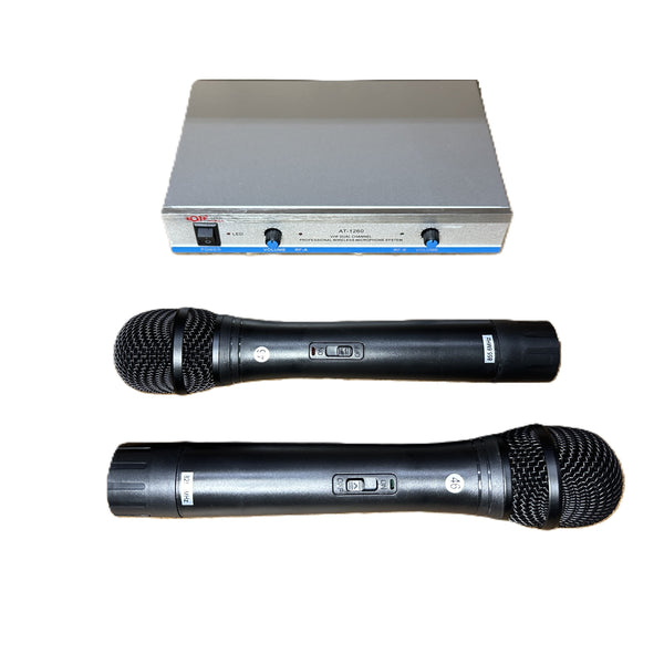 Microfono Inalambrico Doble Profesional UHF AT-1260