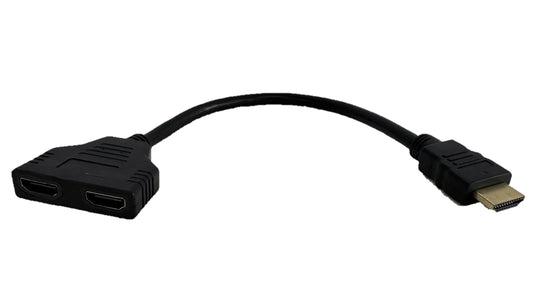 Cable en Y Splitter Pasivo HDMI 30 cm de 1 conector macho a 2 hembras