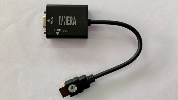 Convertidor Adaptador de HDMI a VGA + Audio auxiliar Full HD