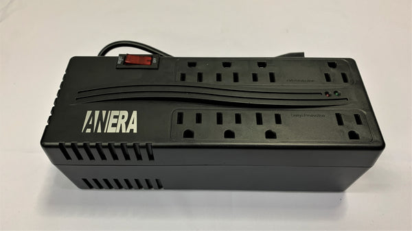 Regulador de Voltaje de 1200 VA 8 tomas marca Anera